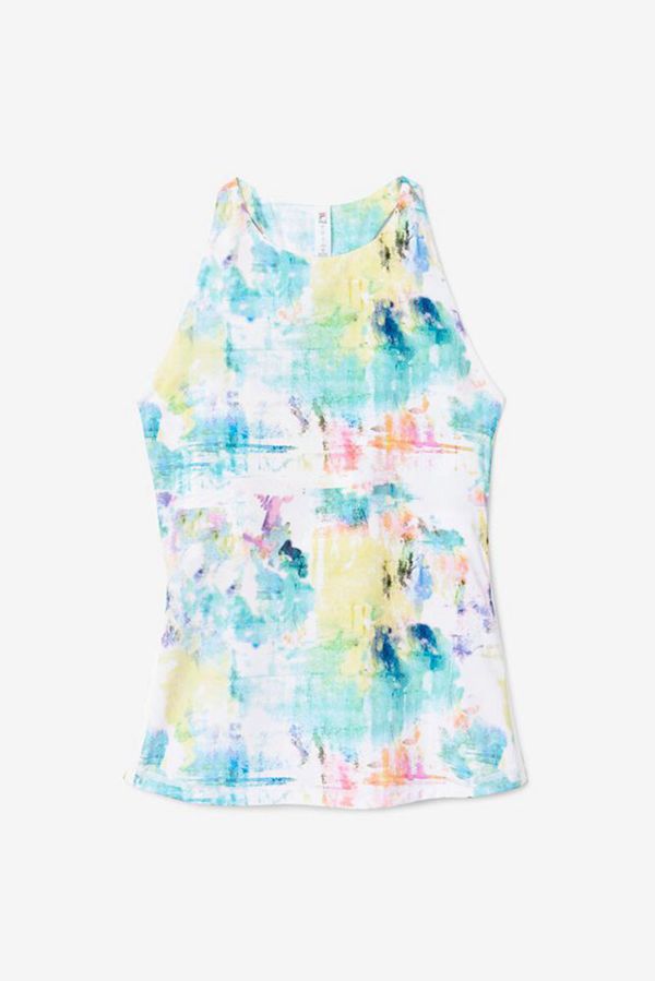 Fila Tielka Damske Biele - Tie Breaker Tie Dye Racerback Tenis Vypredaj - Slovakia 62539-HNOW